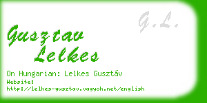 gusztav lelkes business card